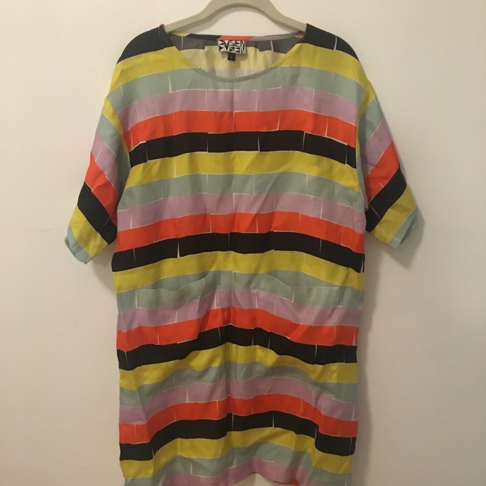 Dusen dusen Anthropologie Rain Striped Dress